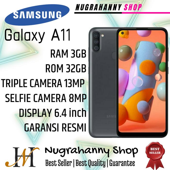 Gambar Samsung Galaxy A11, RAM 3GB/32GB, Garansi Resmi - Hitam dari nugrahanny shop undefined Tokopedia