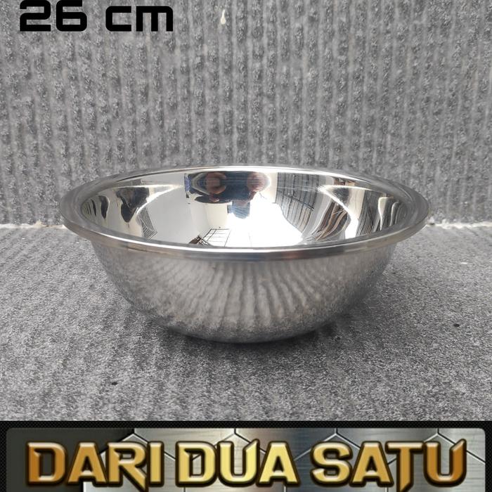Gambar Mangkok Stainless Tebal WS08 - 26 cm dari DariDuaSatu undefined Tokopedia