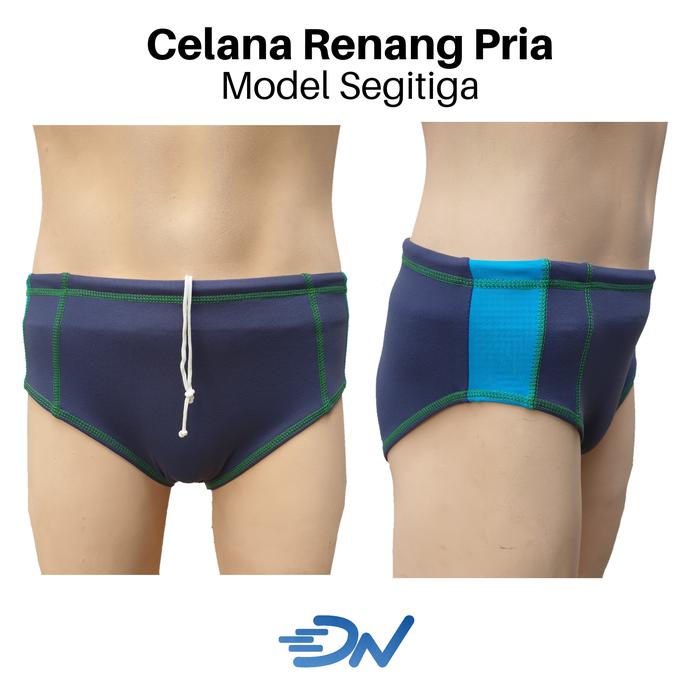 Gambar Celana renang segitiga pria model low waist | celana renang mini pria - Biru, S dari DN Sportswear Official undefined Tokopedia