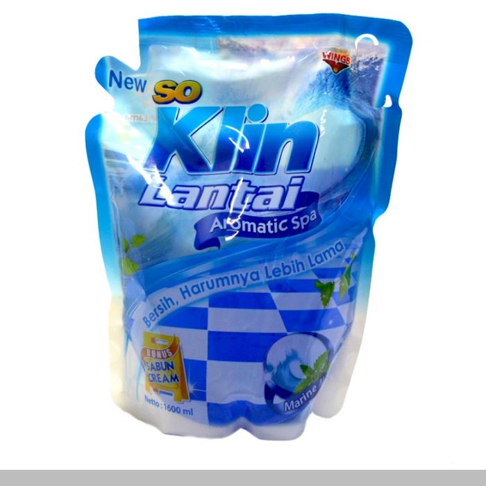 Promo Harga So Klin Pembersih Lantai Biru Marine Mint 1600 ml - Tokopedia
