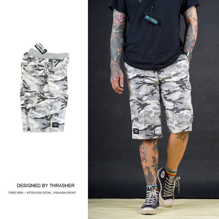 Gambar Celana Pendek Pria / Celana Katun Pendek / Celana Surfing Motif dari Crunke Stuff undefined Tokopedia