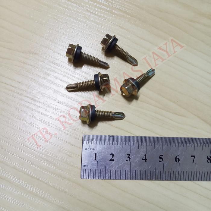 Gambar Skrup Roofing/Baut Roofing/Roofing 2,5 cm Dus isi 400 pcs dari TB Roda Mas Jaya undefined Tokopedia