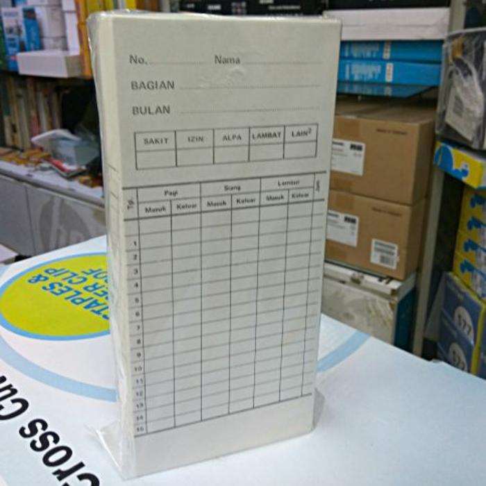 Jual Kartu Mesin Absensi Manual Jakarta Barat Hani Saputra Tokopedia