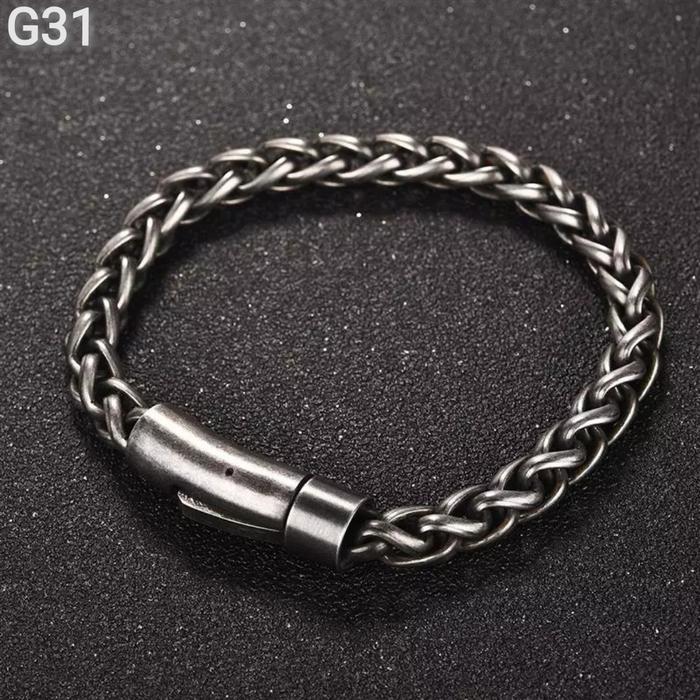 Gambar Gelang Rantai Titanium Gunmetal G31 dari Giselle88 undefined Tokopedia