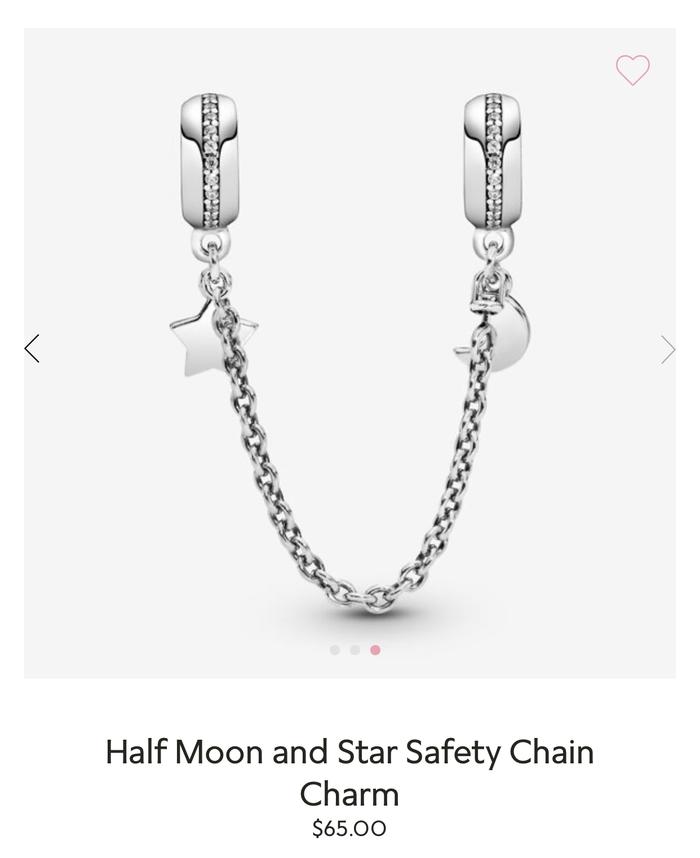 Jual Half moon and star safety charm 