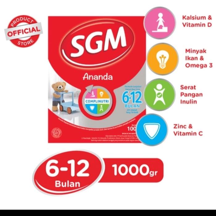 Gambar sgm Ananda 0-6 bulan dan 6-12 bulan 1000 gr - 6-12 Bulan dari JabaJero undefined Tokopedia