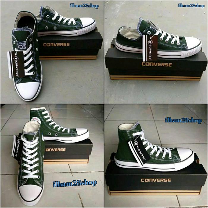 Jual Sepatu Converse All Star Hijau Army 35, Hijau Kota Bekasi