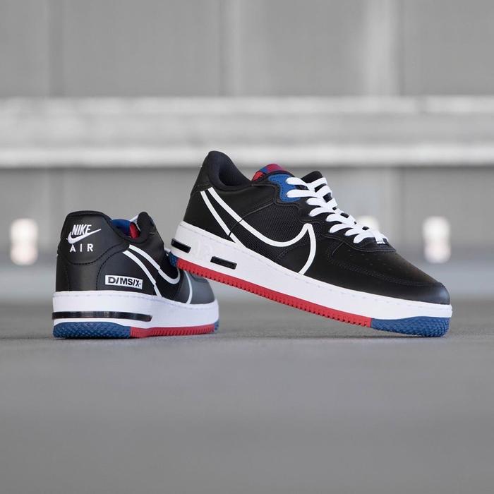 Jual Nike Air Force 1 React “Black/blue 