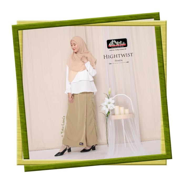 Gambar Rok celana kerja muslimah hightwist Rickyrieez - celana rok formal - Pemda, S dari tokolamiabogor undefined Tokopedia