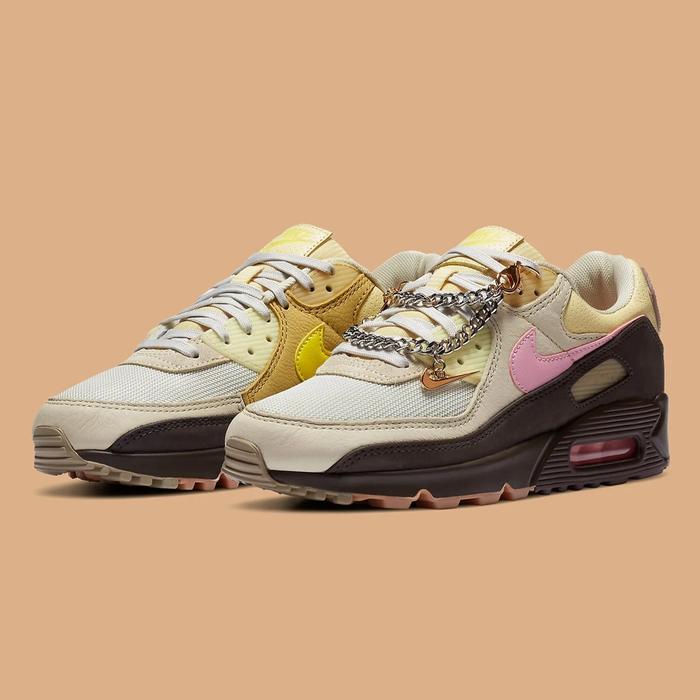 nike air max 90 cuban link velvet brown