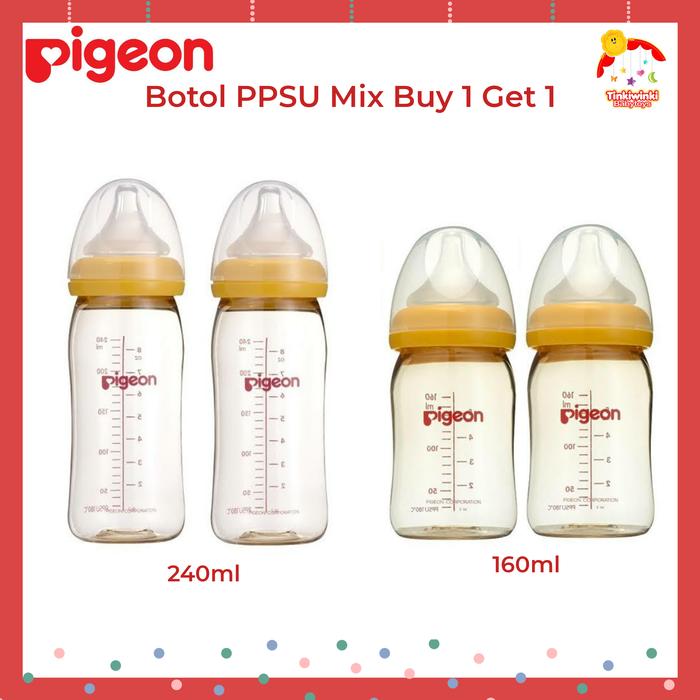 Jual Pigeon Botol Ppsu Mix Buy 1 Get 1 160ml 240ml 160ml Jakarta Utara Tinkiwinki Babytoys Tokopedia