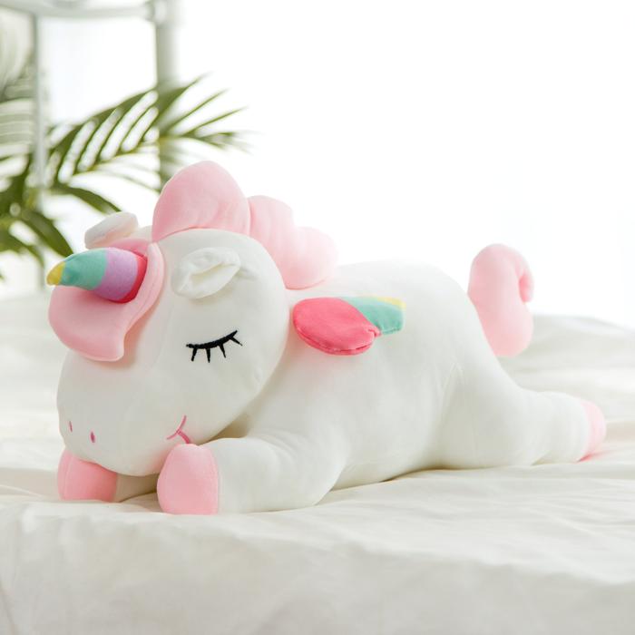 Gambar Boneka Unicorn Plush Toy Pillow Boneka Binatang Unicorn 40cm - Putih, 33 cm dari edmeshop undefined Tokopedia