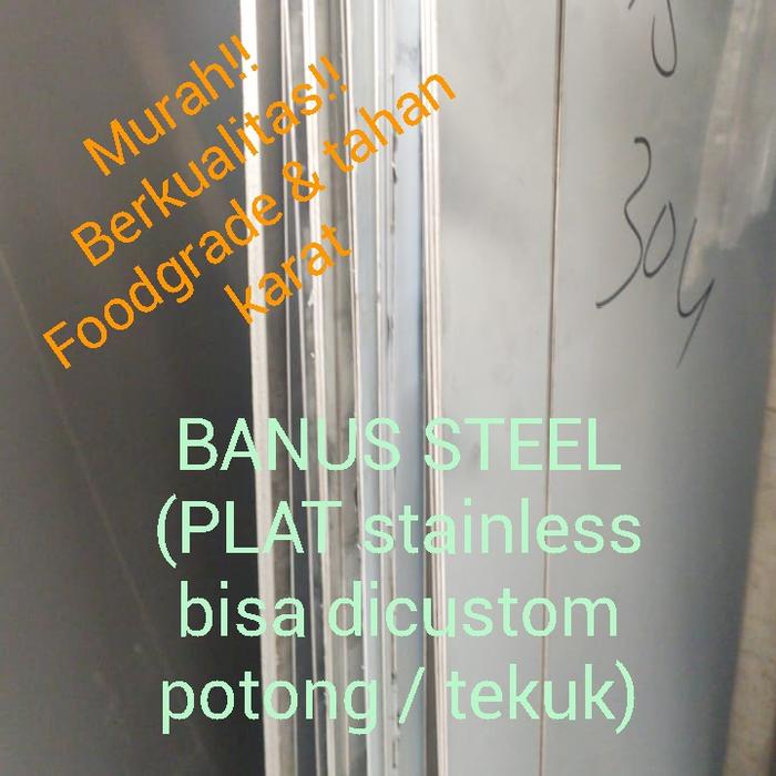 Gambar Plat stainless sus 304 25 mm / plat stainless ss 304 tebal 25 mm dari BANUSSTEELL undefined Tokopedia