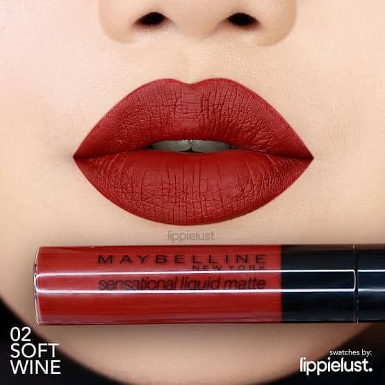 maybelline sensational liquid matte 02