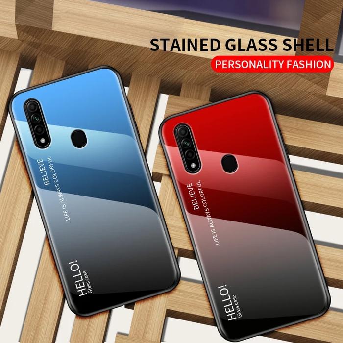Phone Oppo A31 Back Cover Glass Jual Gradient Glass Case OPPO A31