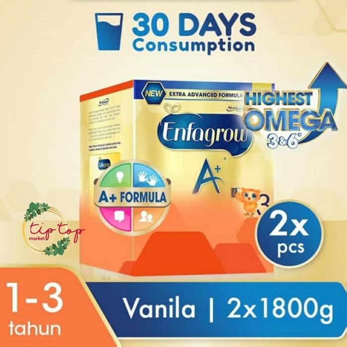 Gambar ENFAGROW A+ 3 SUSU FORMULA VANILA 3600 GRAM dari tiptopmarket undefined Tokopedia