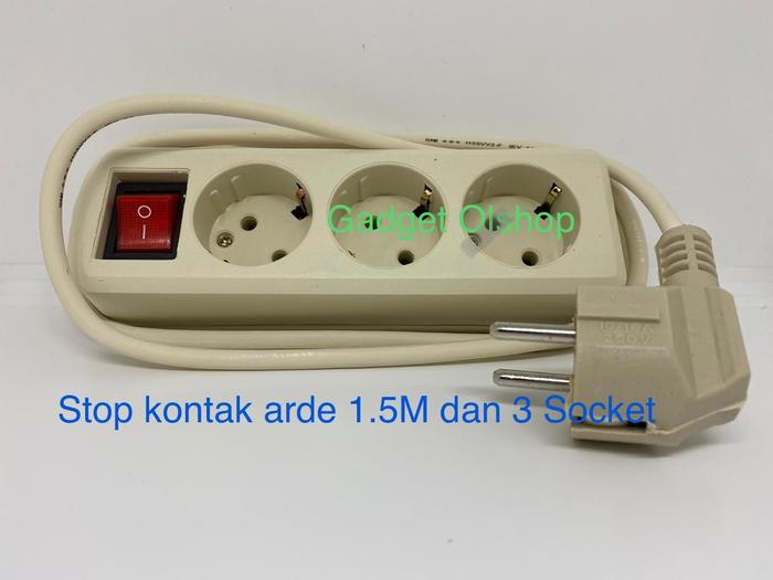 Gambar Stop Kontak On Off Arde 1.5M Lb3 - Sambungan Kabel - S/K Arde 3 Socket dari Gadget Olshop 2025 undefined Tokopedia