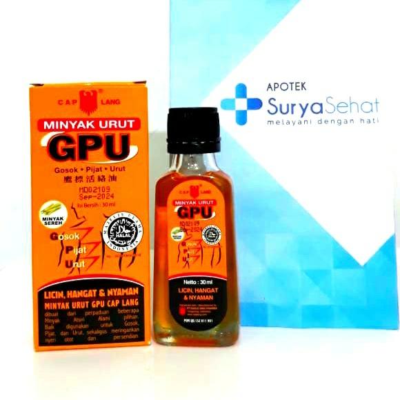 Gambar Minyak Urut GPU 30ml / 60ml Cap lang - 30ml Bubble dari Apotek Surya Sehat undefined Tokopedia
