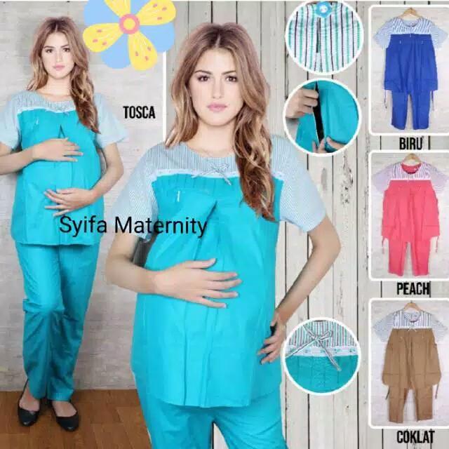 Gambar ST-MS602 Setelan hamil dan menyusui - syifa maternity - Cokelat dari asalkalian bahagia undefined Tokopedia