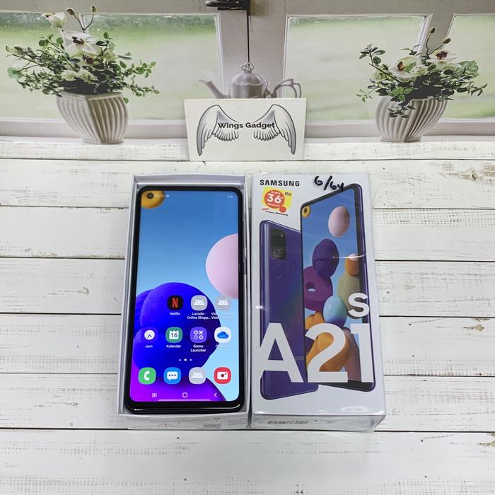 Jual Samsung Galaxy A21s 6 64 Blue Second Fullset Original Garansi Panjang Jakarta Selatan Wings Gadget Tokopedia
