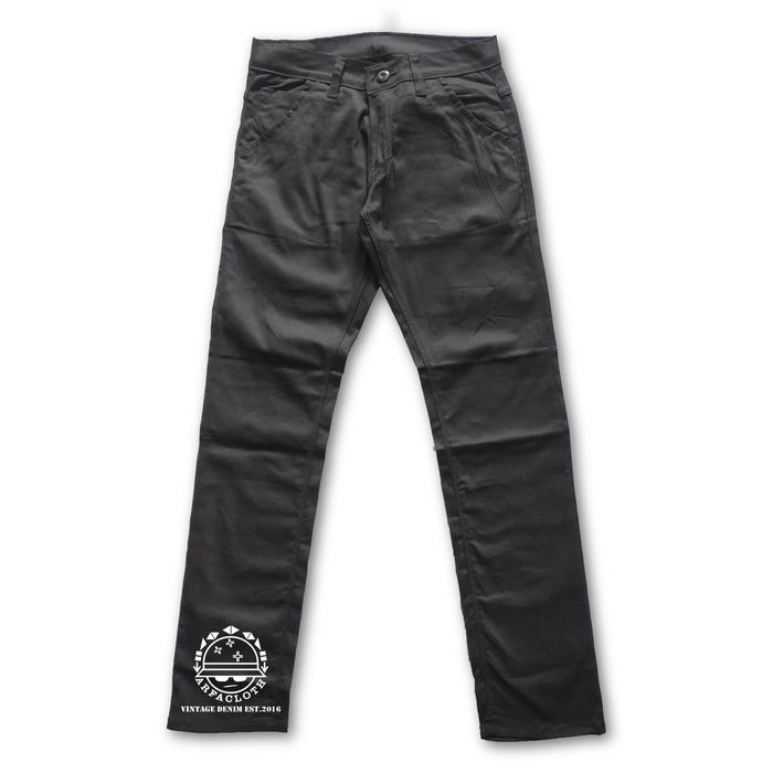 Gambar ARFACLOTH CELANA CHINO PRIA BLACK SLIMFIT PANTS OXFORD - Hitam, M dari arfacloth undefined Tokopedia