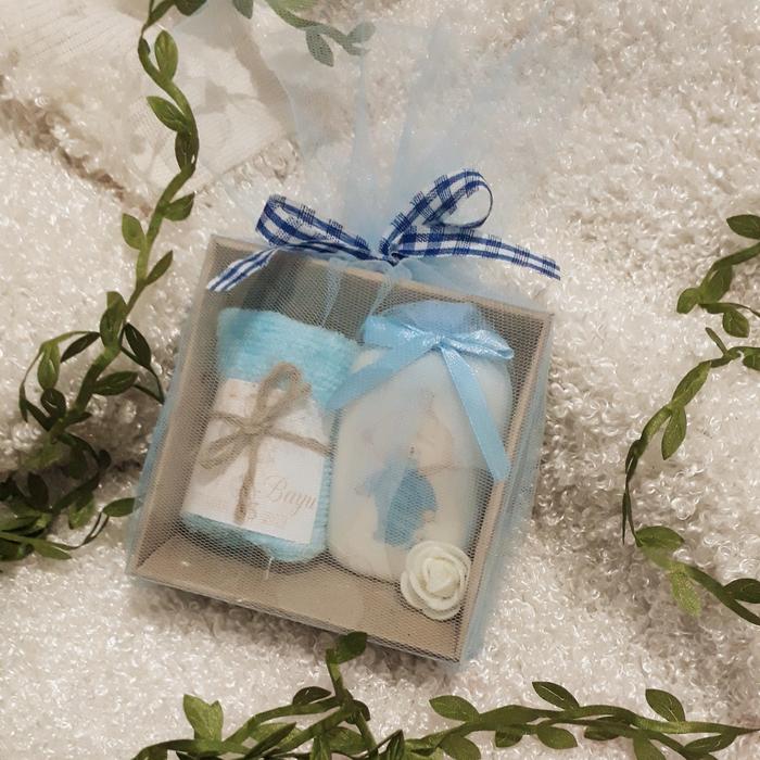 Gambar souvenir baby born hampers souvenir siraman souvenir pernikahan unik - Biru Muda, handuk polos dari allena handmade and craft undefined Tokopedia