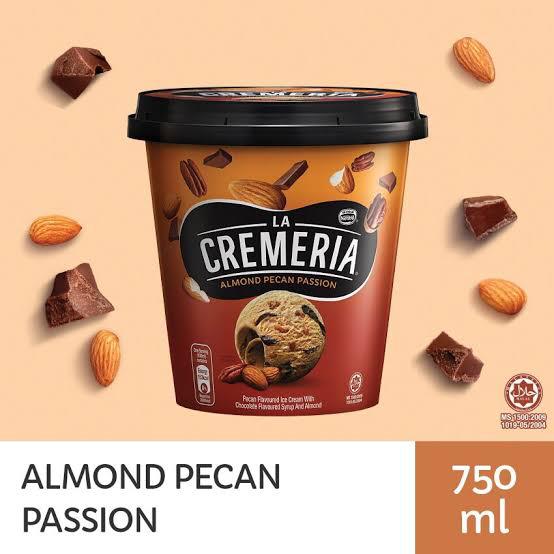 Gambar ES KRIM NESTLE LA CREMERIA ALMOND PECAN PASSION 750 ml dari peach pleasure undefined Tokopedia