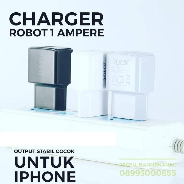 Gambar Charger robot 1 ampere pas untuk iphone dari 99cell banjirkanal undefined Tokopedia