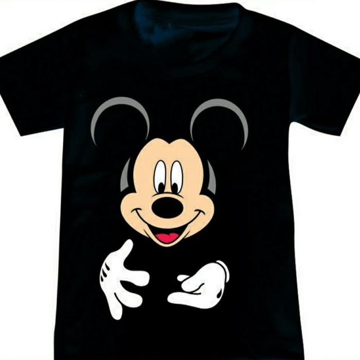 Jual Mickey Mouse Hitam / Baju Kaos 