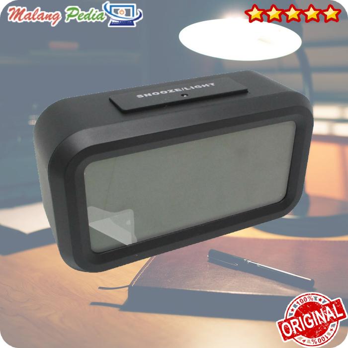 Gambar Jam Kalender Sensor Suhu Temperatur Meja LCD Digital Alarm - Hitam dari mapedia undefined Tokopedia