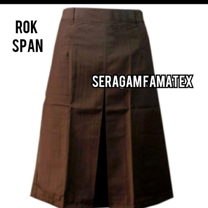 Gambar Rok seragam sekolah SMP/SMA span pendek coklat size S-L5 - Coklat Pramuka, S dari PUSAT SERAGAM SEKOLAH PSS undefined Tokopedia