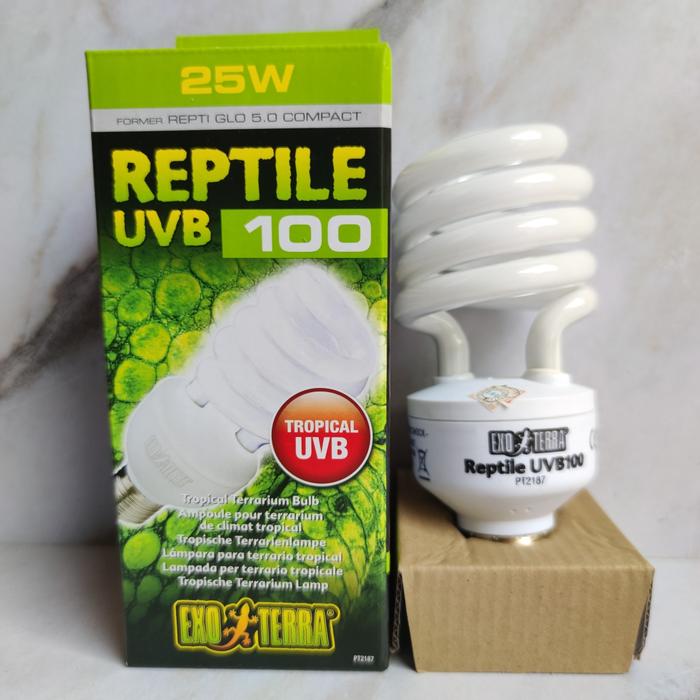 Gambar Lampu UVB 25 Watt, UVB 100, Tropical UVB, Lampu Exoterra 100 25 Watt dari Little Feet Torto undefined Tokopedia