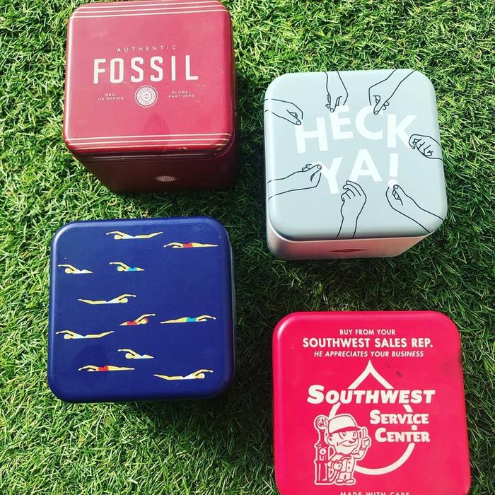 Tin Box Fossil Original