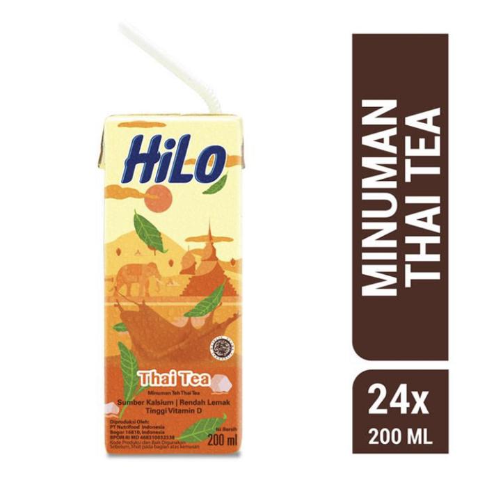 Gambar HiLo Thai Tea Ready to Drink RTD 200ml / 24pc dari BEE SUSU. undefined Tokopedia