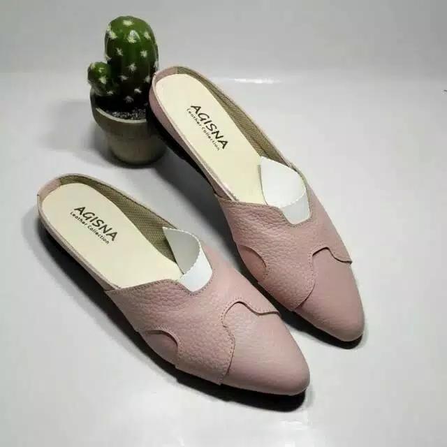 Gambar Sepatu Wanita Bustong flat Kulit asli Sukaregang Garut - Merah Muda, 36 dari MDM Leather undefined Tokopedia