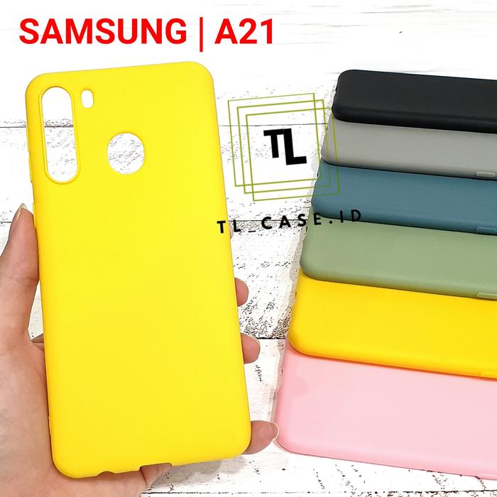 SCA Case For SAMSUNG GALAXY A21 Soft Case CANDY MACARON Babyskin  Silicon PINK