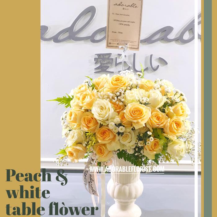 Jual Rangkaian Bunga Meja Segar Ulang Tahun Ucapan Selamat Florist Jakarta Pusat Adorable Florist Tokopedia