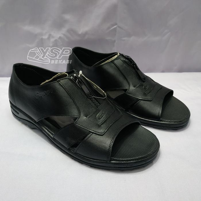 Gambar Sepatu Sandal Kulit Pria SUPERGES SMK / Sepatu Sandal Cowok Resleting - SMK012 HITAM, 39 dari Toko YSP New undefined Tokopedia