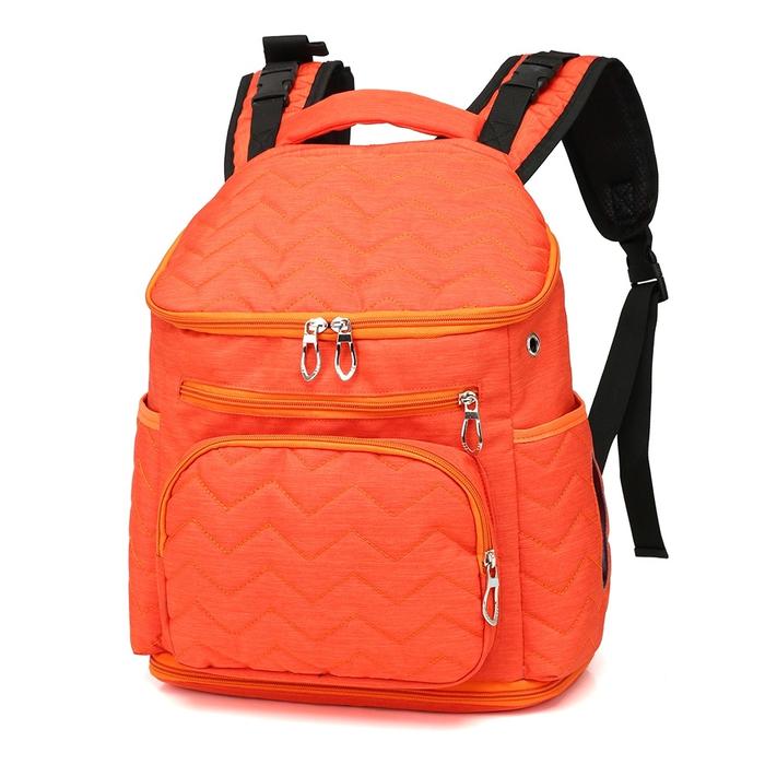 Gambar [KDS-1024] Tas Ransel Diaper WSQ Premium Series /Tas Perlengkapan Bayi - Orange dari Kodona Doryoku Shop undefined Tokopedia