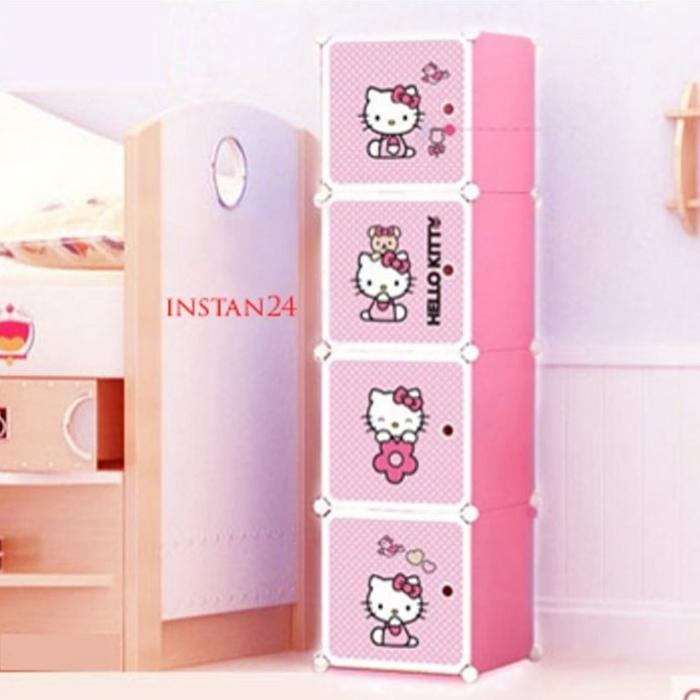 Gambar Rak Lemari Plastik 4 Susun Serbaguna Pakaian Baju Frozen Hello Kitty - Hello Kitty dari Y3 Notebook undefined Tokopedia