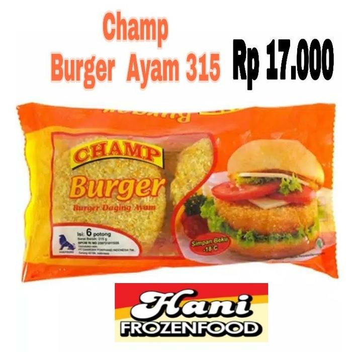 Jual Champ Burger Ayam 6pcs 315gram Jakarta Selatan Hani Frozenfood Tokopedia