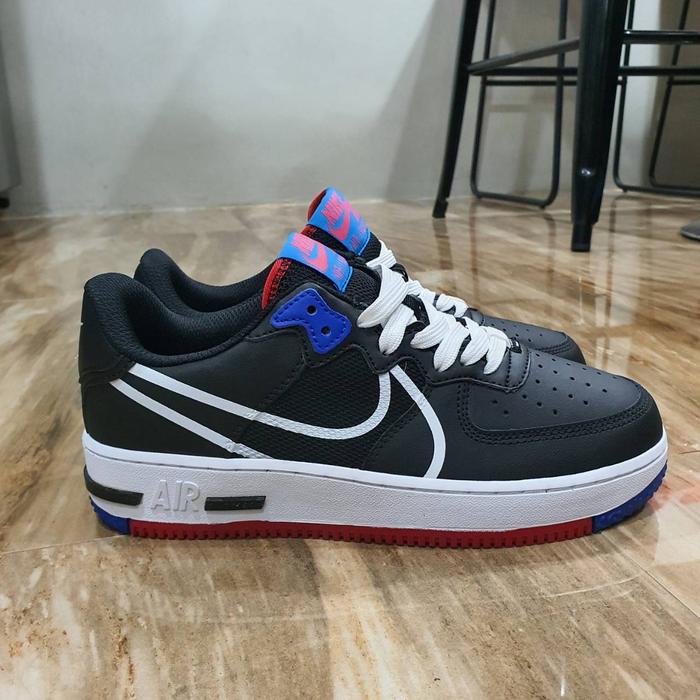 air force 1 react white red