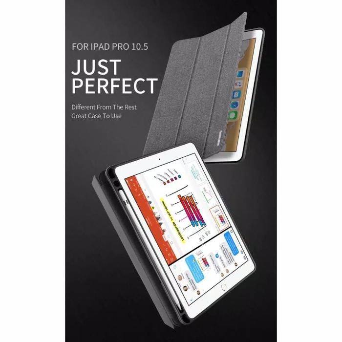 Gambar Case Ipad Pro 10.5 2017 Dux Ducis Domo Pen Holder Original - Abu-abu dari jayakarta aksesoris handphone undefined Tokopedia