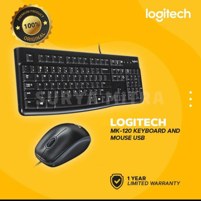 Keyboard Mouse Logitech Mk120 Resmi