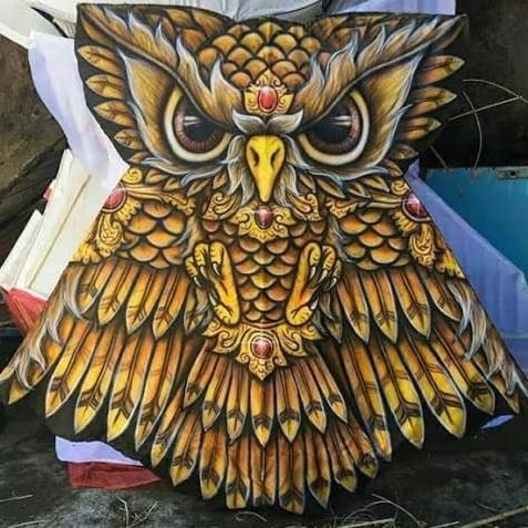 Jual Layangan Burung Hantu Print Kuning Siap Terbang 150cm X 130cm Kab Badung Balikite Tokopedia