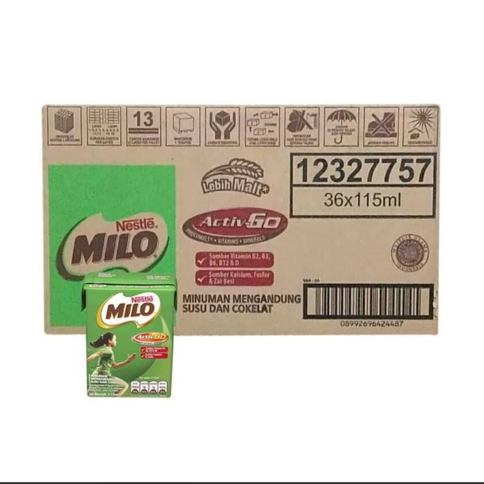 Gambar MILO UHT 110ml/115ml Karton Dus isi 36 - Susu Milo Activ Go - SELAIN OJOL dari chaniagoland undefined Tokopedia