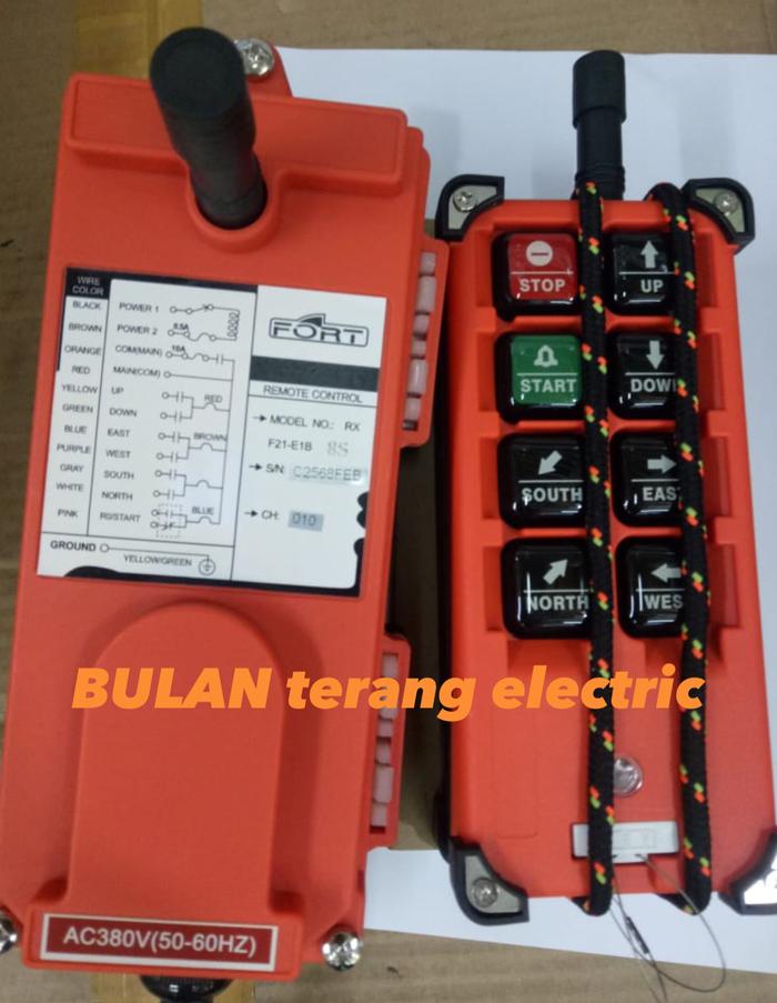 Jual Wireless Hoist Push Button F21-E1B-8S- 8 Channel merk FORT - 8 ...