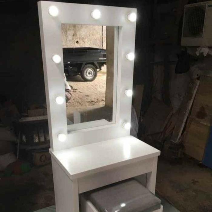 Gambar meja rias artis vanity mirror - Putih dari Galery yanz undefined Tokopedia