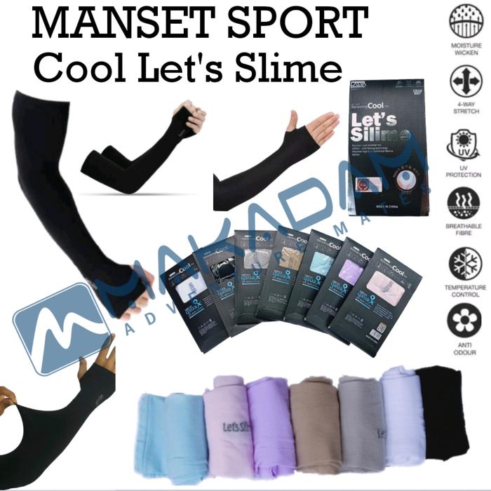 Gambar manset sepeda menset lengan outdoor cool max - Biru Muda dari Makadam Adventure undefined Tokopedia