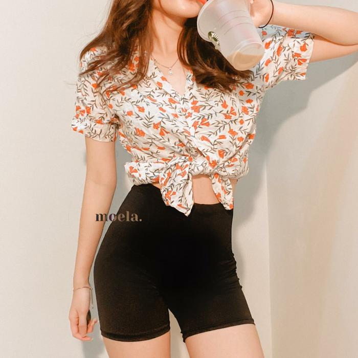 Biker Short Celana Pendek Short Sepeda Hitam, M